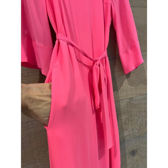 AKRIS pink silk knee length dress size US 4 - Picture 7 of 12